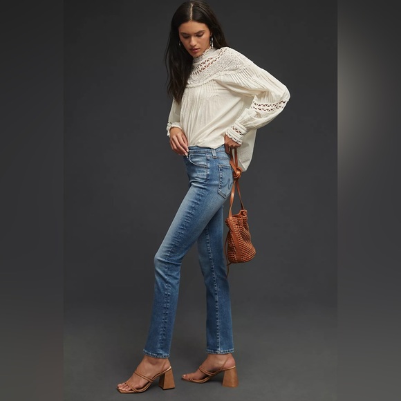 Women's Anthropologie AG Stevie High-Rise Straight Ankle Jeans Size 25R (26.5L) - Picture 4 of 17